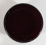 Vintage 1950s Anchor Hocking Etched Flowers and Leaves Ruby Red Glass Vase 9" Tall