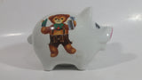 Vintage Reutter Porzellan Germany Boy and Girl Teddy Bear Porcelain Pig Shaped Piggy Coin Bank