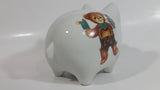 Vintage Reutter Porzellan Germany Boy and Girl Teddy Bear Porcelain Pig Shaped Piggy Coin Bank