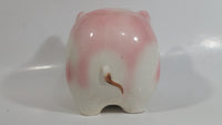 Vintage Lefton 745N Pink Pottery Pig Shaped Piggy Coin Bank