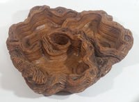 Coco Joe's Heavy Hapa Wood. Tree Stump design, 3 Compartment Candy Serving Dish