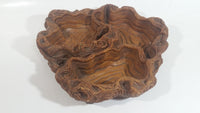 Coco Joe's Heavy Hapa Wood. Tree Stump design, 3 Compartment Candy Serving Dish