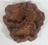 Coco Joe's Heavy Hapa Wood. Tree Stump design, 3 Compartment Candy Serving Dish