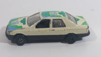 Yatming No. 815 Ford Sierra Sapphire #15 Cream White with Blue Green Die Cast Toy Car Vehicle