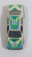 Yatming No. 815 Ford Sierra Sapphire #15 Cream White with Blue Green Die Cast Toy Car Vehicle