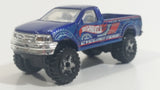 2013 Hot Wheels Team: Ford Racing 1997 Ford F-150 Lifted 4x4 Truck Blue Die Cast Toy Car Vehicle