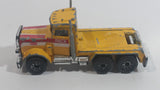 Vintage 1992 Matchbox Peterbilt Cement Mixer Semi Tractor Truck Yellow 1/80 Scale Die Cast Toy Rig Vehicle