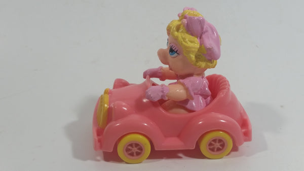 Vintage The Muppets 1986 Baby Miss Piggy and Pink Toy Car Vehicle McDonald's Happy Meal