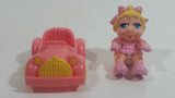 Vintage The Muppets 1986 Baby Miss Piggy and Pink Toy Car Vehicle McDonald's Happy Meal