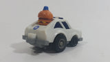 1985 McDonald's Happy Meal Fast Macs Officer Big Mac Character White Pull Back Toy Car Vehicle