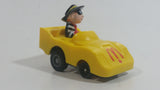 1988 McDonald's Turbo Macs The Hamburgler Yellow Toy Pull Back Friction Motorized Plastic Toy Car Vehicle - Happy Meals