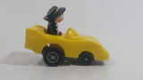 1988 McDonald's Turbo Macs The Hamburgler Yellow Toy Pull Back Friction Motorized Plastic Toy Car Vehicle - Happy Meals