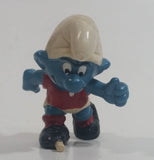 Vintage 1978 Peyo Smurf Character Football Soccer Player PVC Toy Figure - No Ball