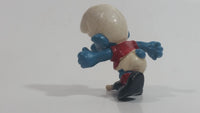 Vintage 1978 Peyo Smurf Character Football Soccer Player PVC Toy Figure - No Ball