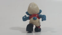 Vintage 1978 Peyo Smurf Character Football Soccer Player PVC Toy Figure - No Ball