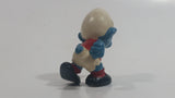 Vintage 1978 Peyo Smurf Character Football Soccer Player PVC Toy Figure - No Ball