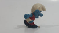 Vintage 1978 Peyo Smurf Character Football Soccer Player PVC Toy Figure - No Ball