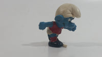 Vintage 1978 Peyo Smurf Character Football Soccer Player PVC Toy Figure - No Ball