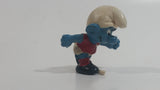 Vintage 1978 Peyo Smurf Character Football Soccer Player PVC Toy Figure - No Ball