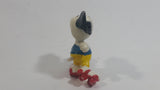 Vintage United Features Peanuts Snoopy 1970's Rollerskating with Lunch Box PVC Toy Figure Made in Hong Kong