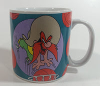 1994 Sakura Warner Bros Looney Tunes Yosemite Sam Cartoon Character Playing Basketball Ceramic Coffee Mug Television Collectible