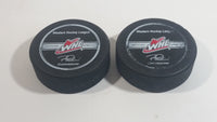 Lot of 2 WHL Western Hockey League Vancouver Giants Official Game Pucks