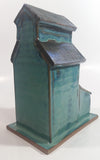 Saskatchewan Wheat Pool Blue Green Ceramic Railway Grain Storage Elevator Folk Art Model