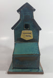 Saskatchewan Wheat Pool Blue Green Ceramic Railway Grain Storage Elevator Folk Art Model