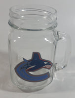 Vancouver Canucks NHL Ice Hockey Team 5" Tall Glass Mason Jar Style Beer Mug