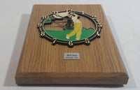 Mill Bay Clock Co. Golfer Golf Golfing Wooden 5" x 7" Clock