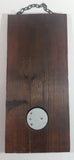 Vintage Fisher Tall Ship Boat Nautical Themed Rustic Wood Plank Barometer with Chain Hanger Weather Collectible Made in France