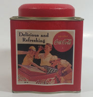 1993 Coca-Cola Coke Soda Pop Sports Baseball Themed Tin Metal Container