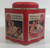1993 Coca-Cola Coke Soda Pop Sports Baseball Themed Tin Metal Container