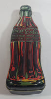 2003 Coca-Cola Coke Soda Pop Bottle Shaped Embossed Tin Container