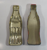 2003 Coca-Cola Coke Soda Pop Bottle Shaped Embossed Tin Container