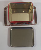1993 Coca Cola Coke Soda Pop Christmas Santa Themed Picnic Basket Tin Metal Container with Handles