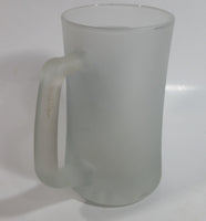 Coca-Cola Coke Soda Pop Polar Bear in Jeans 6 3/4" Tall Heavy Frosted Glass Mug