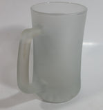 Coca-Cola Coke Soda Pop Polar Bear in Jeans 6 3/4" Tall Heavy Frosted Glass Mug