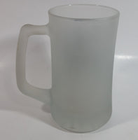 Coca-Cola Coke Soda Pop Polar Bear in Jeans 6 3/4" Tall Heavy Frosted Glass Mug