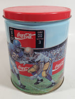 1994 Coca-Cola Coke Soda Pop Basketball, Football, Baseball Sports Themed 6" Tall Tin Metal Canister