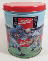 1994 Coca-Cola Coke Soda Pop Basketball, Football, Baseball Sports Themed 6" Tall Tin Metal Canister