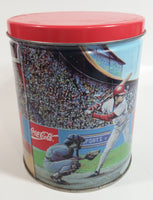 1994 Coca-Cola Coke Soda Pop Basketball, Football, Baseball Sports Themed 6" Tall Tin Metal Canister