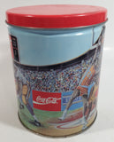 1994 Coca-Cola Coke Soda Pop Basketball, Football, Baseball Sports Themed 6" Tall Tin Metal Canister