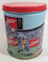 1994 Coca-Cola Coke Soda Pop Basketball, Football, Baseball Sports Themed 6" Tall Tin Metal Canister