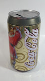 Zellers Holiday Joy Coca-Cola Coke Soda Pop Christmas Santa Themed 7 3/4" Tall Can Shaped Metal Coin Bank