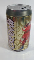 Zellers Holiday Joy Coca-Cola Coke Soda Pop Christmas Santa Themed 7 3/4" Tall Can Shaped Metal Coin Bank