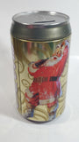 Zellers Holiday Joy Coca-Cola Coke Soda Pop Christmas Santa Themed 7 3/4" Tall Can Shaped Metal Coin Bank