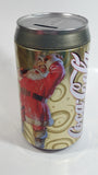 Zellers Holiday Joy Coca-Cola Coke Soda Pop Christmas Santa Themed 7 3/4" Tall Can Shaped Metal Coin Bank
