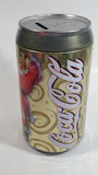 Zellers Holiday Joy Coca-Cola Coke Soda Pop Christmas Santa Themed 7 3/4" Tall Can Shaped Metal Coin Bank