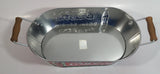 Drink Coca-Cola Coke Delicious Refreshing 3 Compartment Plastic Insert Metal Serving Tray with Wooden Handles